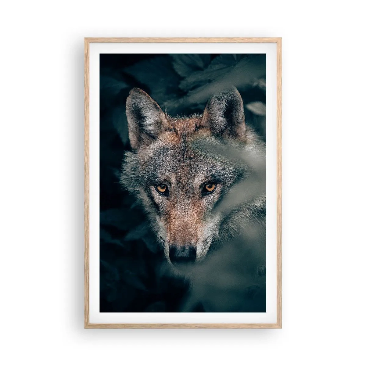 Poster în ramă de stejar deschis - Vânător - 61x91 cm