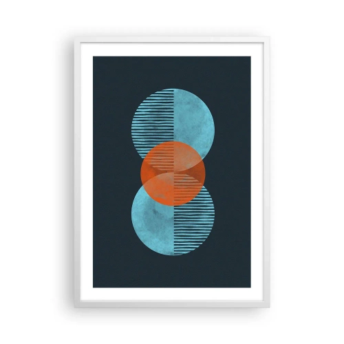 Poster în ramă albă - Compoziție simetrică - 50x70 cm