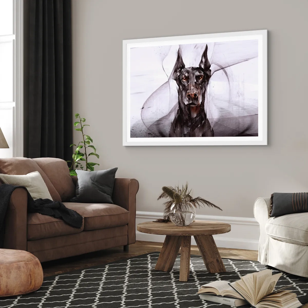 Poster în ramă albă - Născut cu noblețe - 91x61 cm