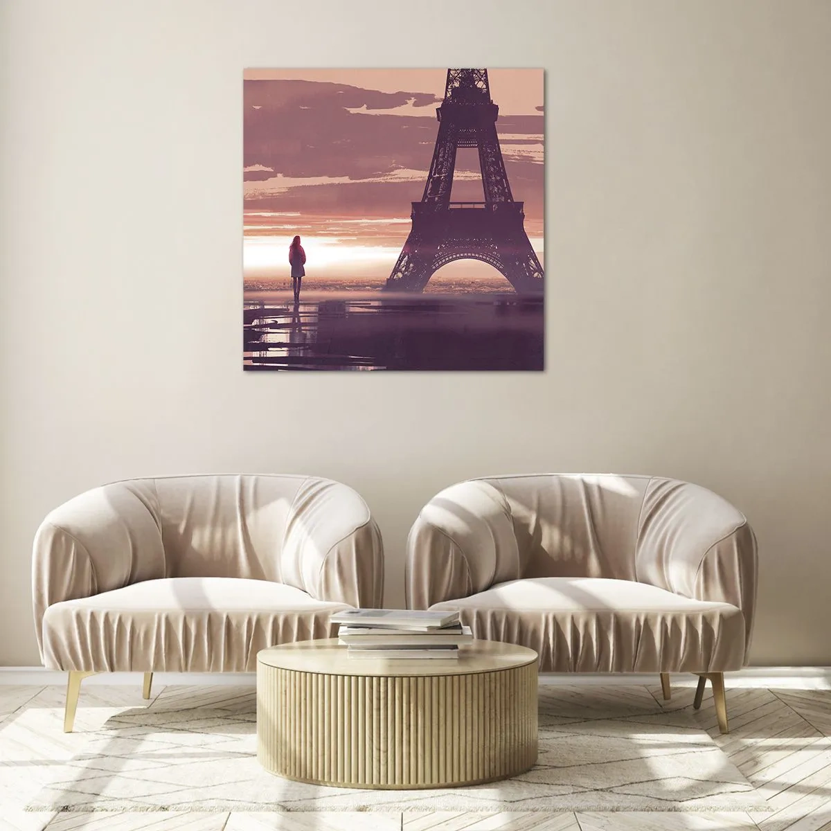 Tablou pe sticlă - Doar ele două - 70x70 cm