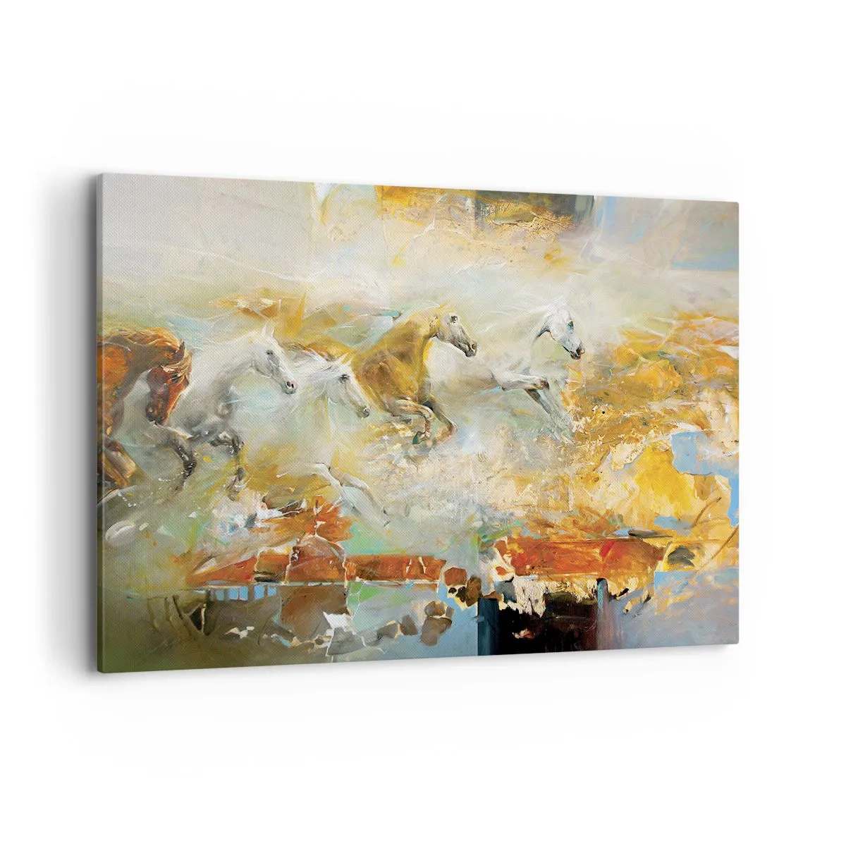 Tablou pe pânză - Galopând prin lumină - 100x70 cm