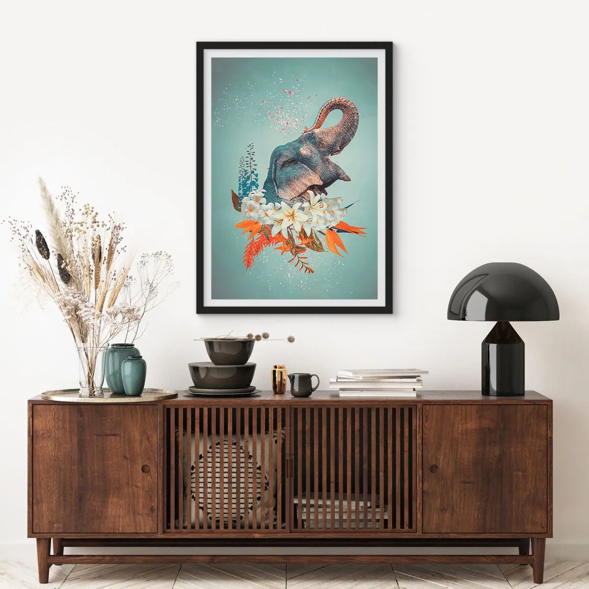 Poster în ramă neagră - Urlet de bucurie - 30x40 cm