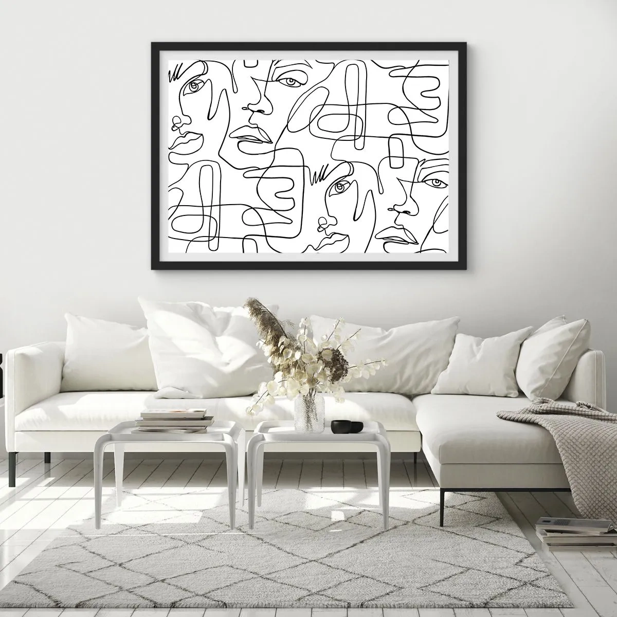 Poster în ramă neagră - Într-o încurcătură de emoții - 100x70 cm