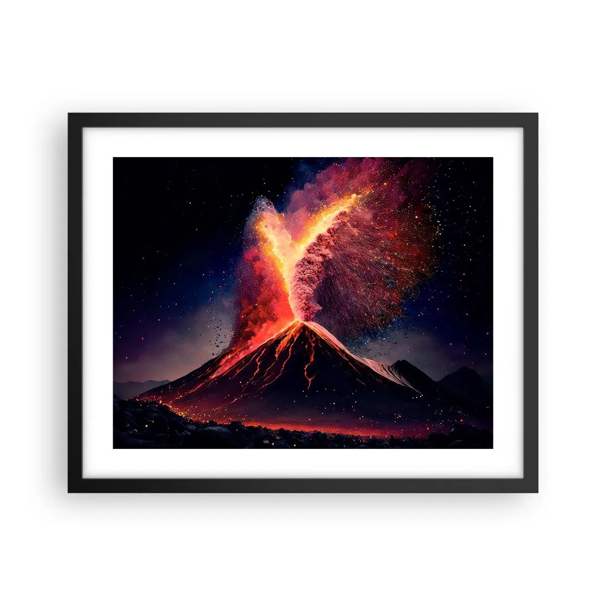 Poster în ramă neagră - Frumusețe și groază - 50x40 cm