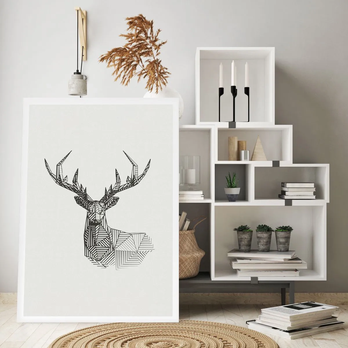 Poster - Cerb în stil cubist - 30x40 cm