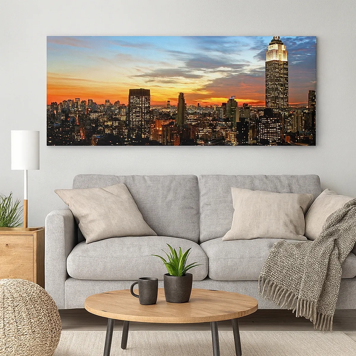 Tablou pe pânză - O noapte americană luminoasă - 30x30 cm