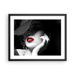 Poster în ramă neagră - Studiu în stacojiu - 50x40 cm