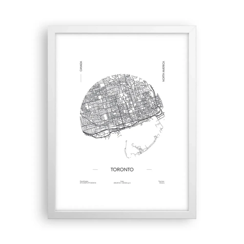 Poster în ramă albă - Anatomia Toronto - 30x40 cm