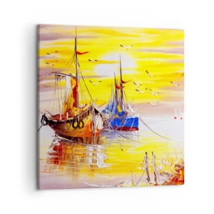 Tablou pe pânză - O binemeritată odihnă în port - 50x50 cm
