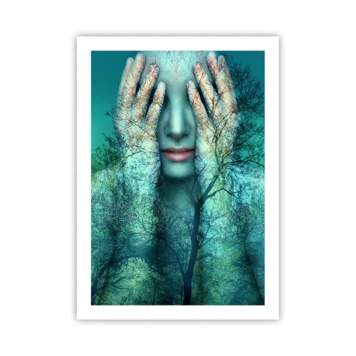 Poster - Scufundată în albastru - 50x70 cm