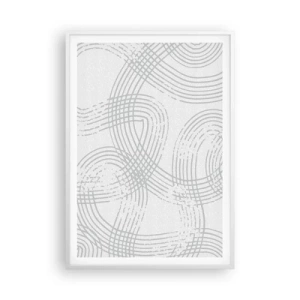 Poster în ramă albă - Nu există o cale ușoară - 70x100 cm