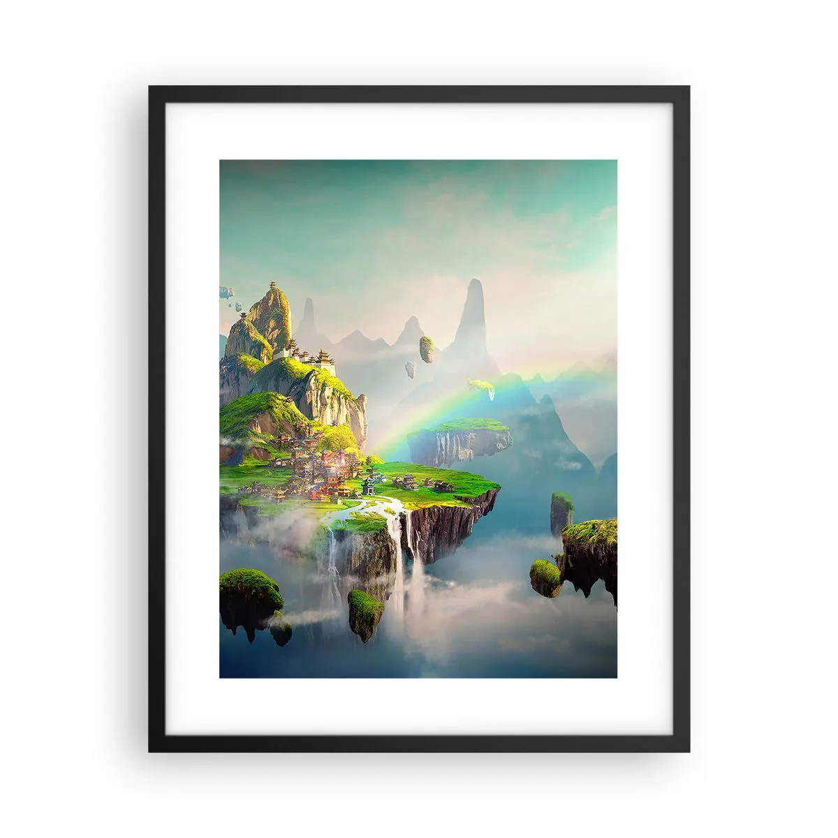Poster în ramă neagră - Insule fericite - 40x50 cm