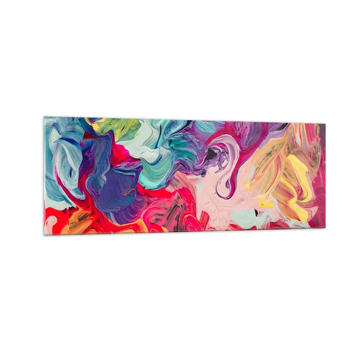 Tablou pe sticlă - Nașterea culorii - 140x50 cm