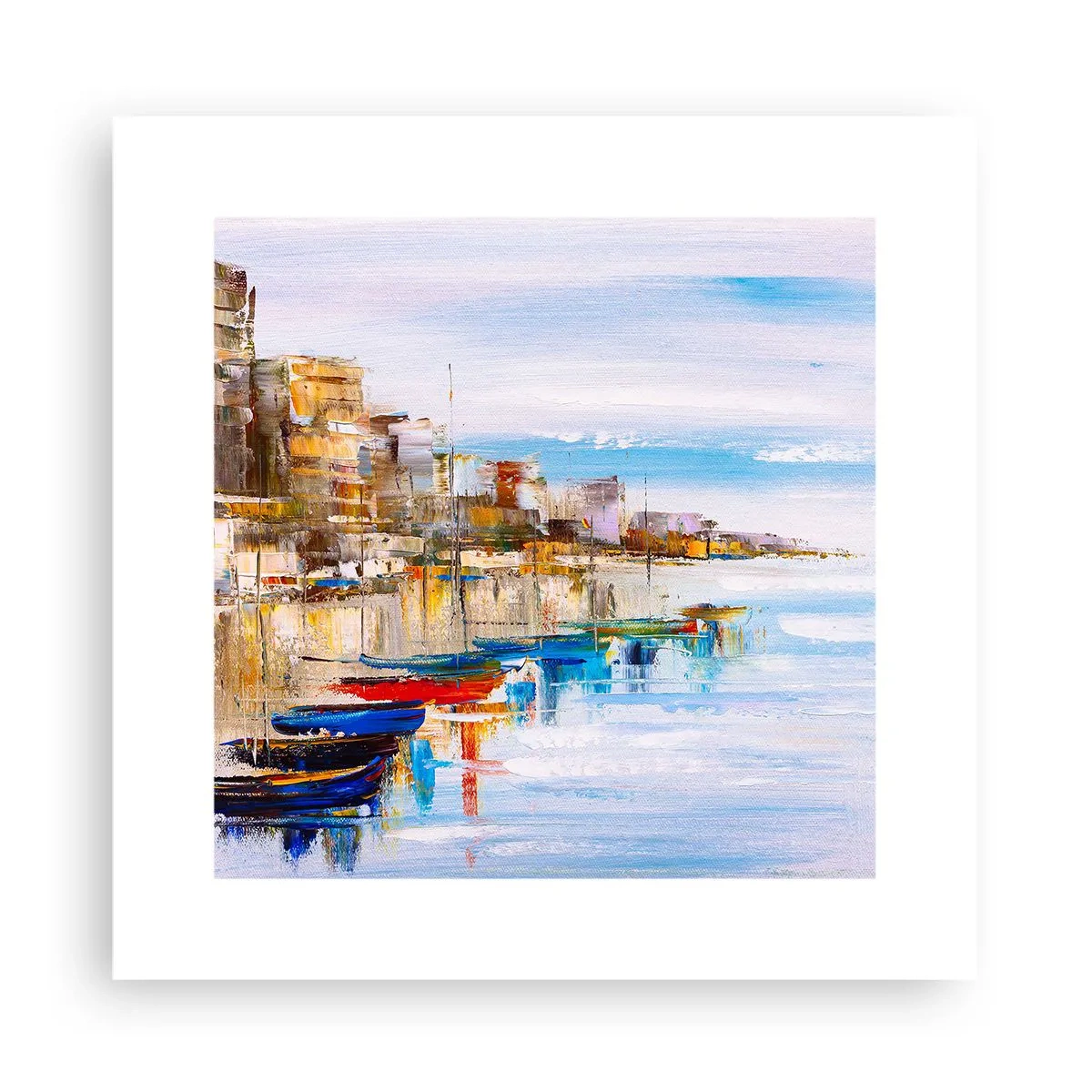 Poster - Port urban multicolor - 30x30 cm