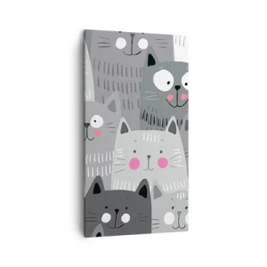 Tablou pe pânză - Lumea felină - 45x80 cm