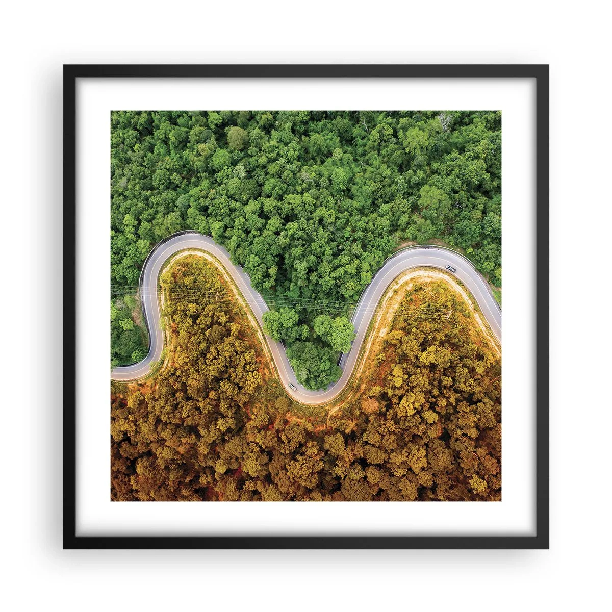 Poster în ramă neagră - Frontiere și defilee - 50x50 cm