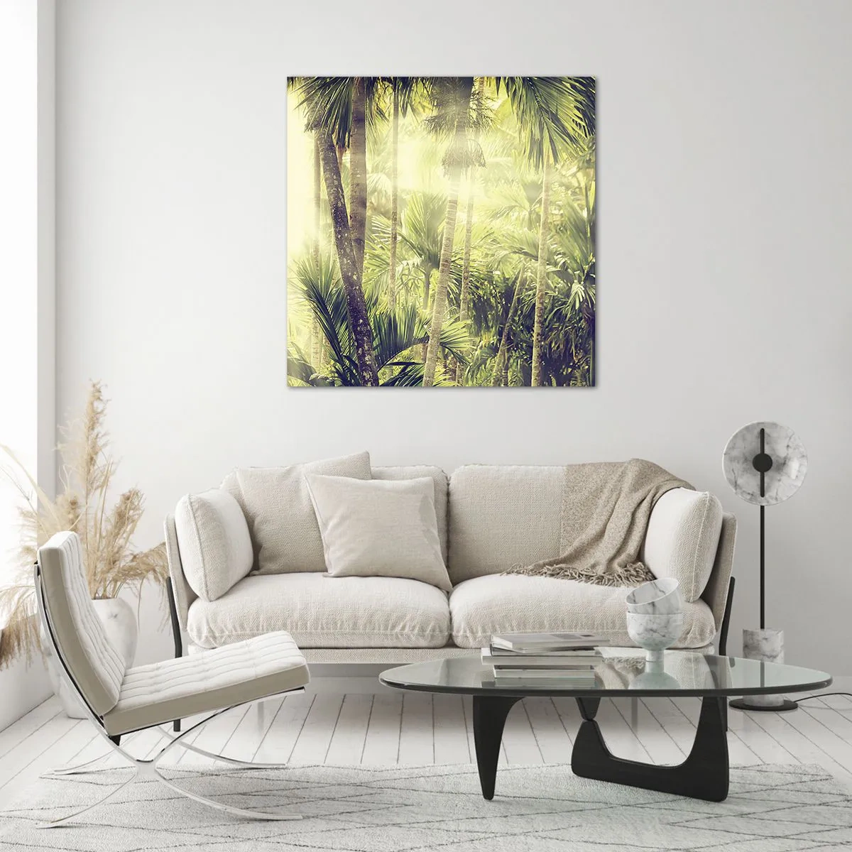 Tablou pe sticlă - Ardoare verde - 70x70 cm