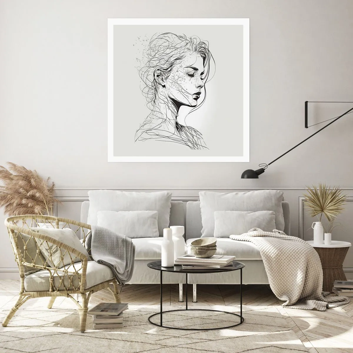 Poster - Desenată cu linii - 40x40 cm