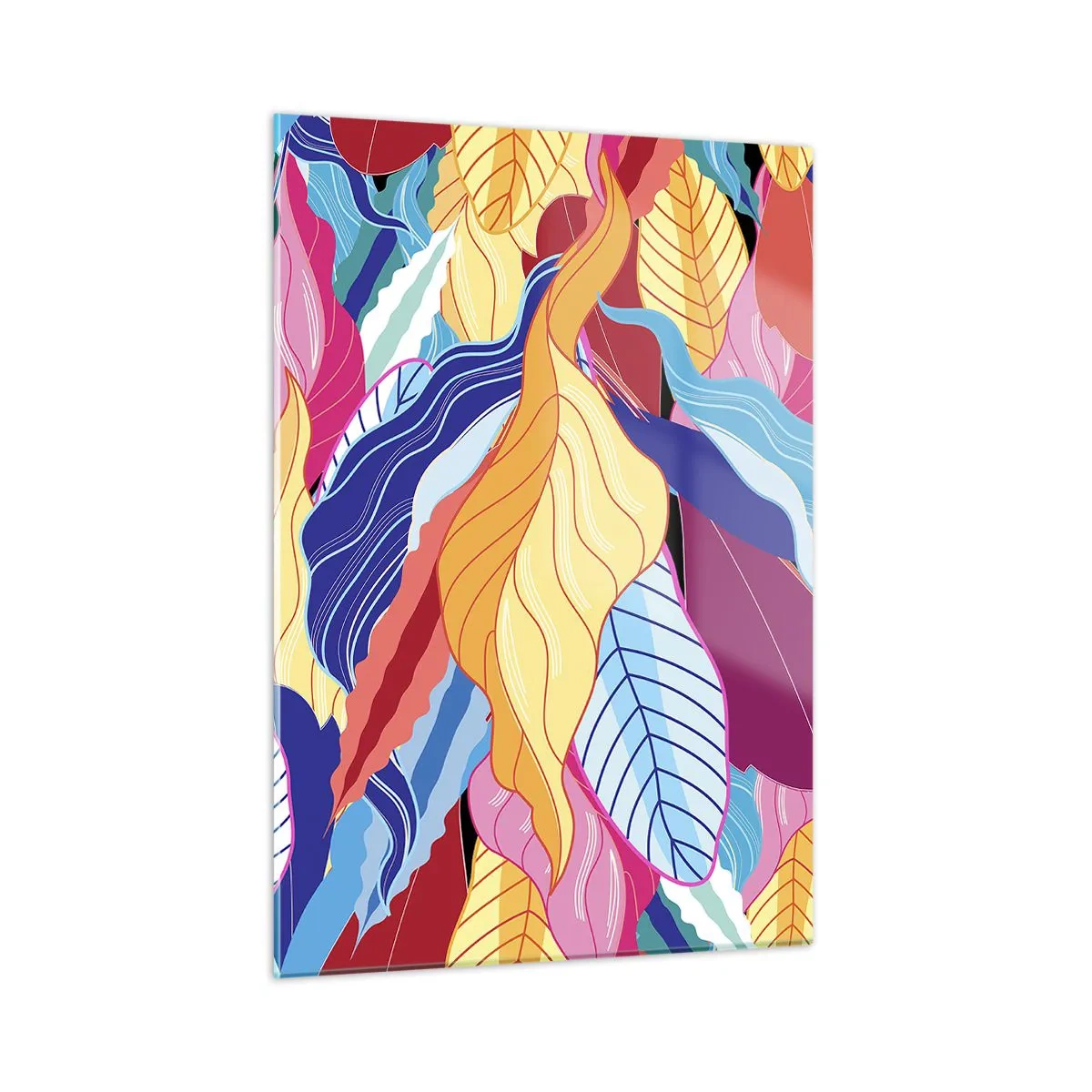 Tablou pe sticlă - O dezordine colorată - 50x70 cm