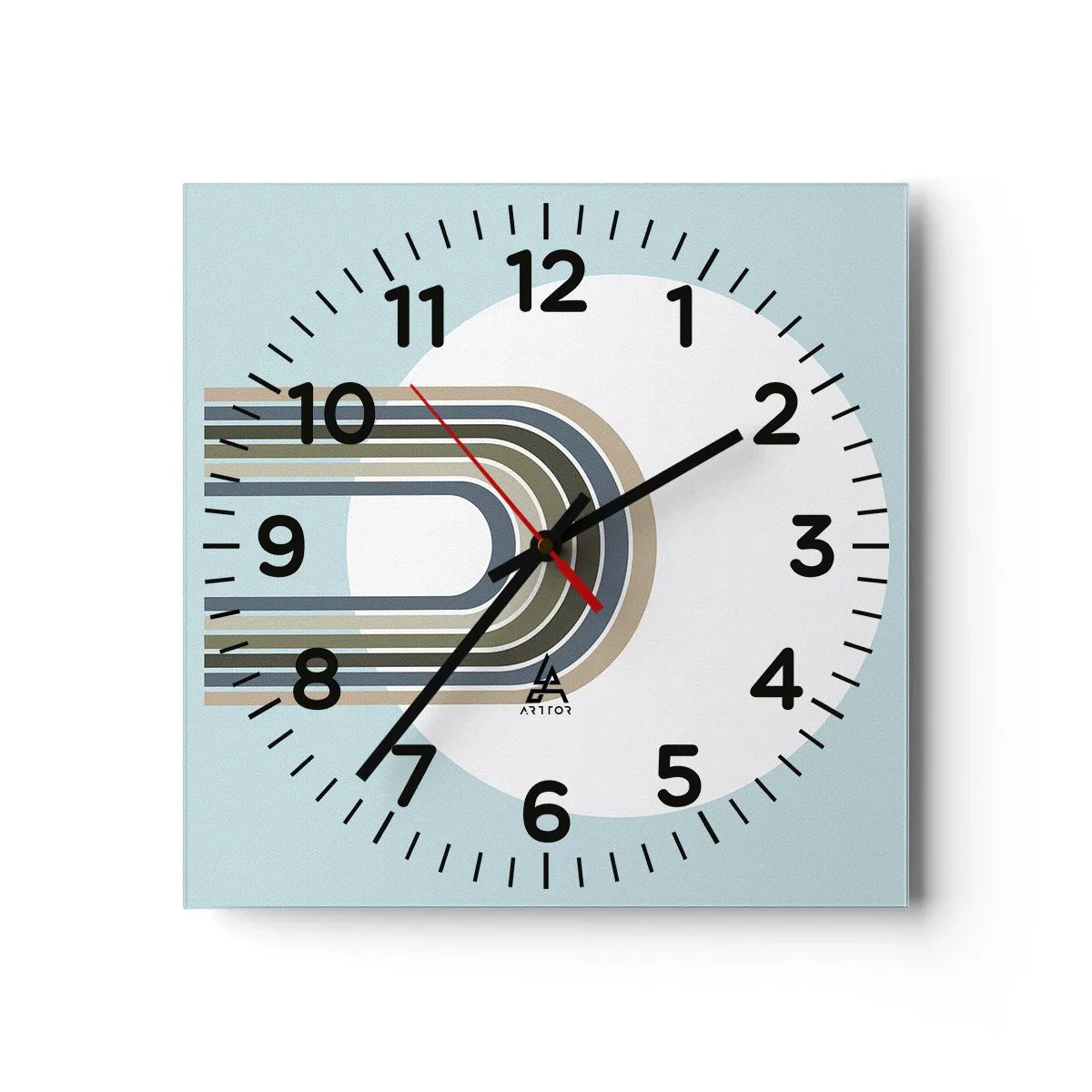 Ceas de perete - Ceas pe sticlă - Atracție irezistibilă - 40x40 cm