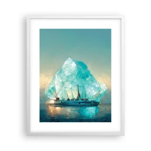 Poster în ramă albă - Diamant arctic - 40x50 cm