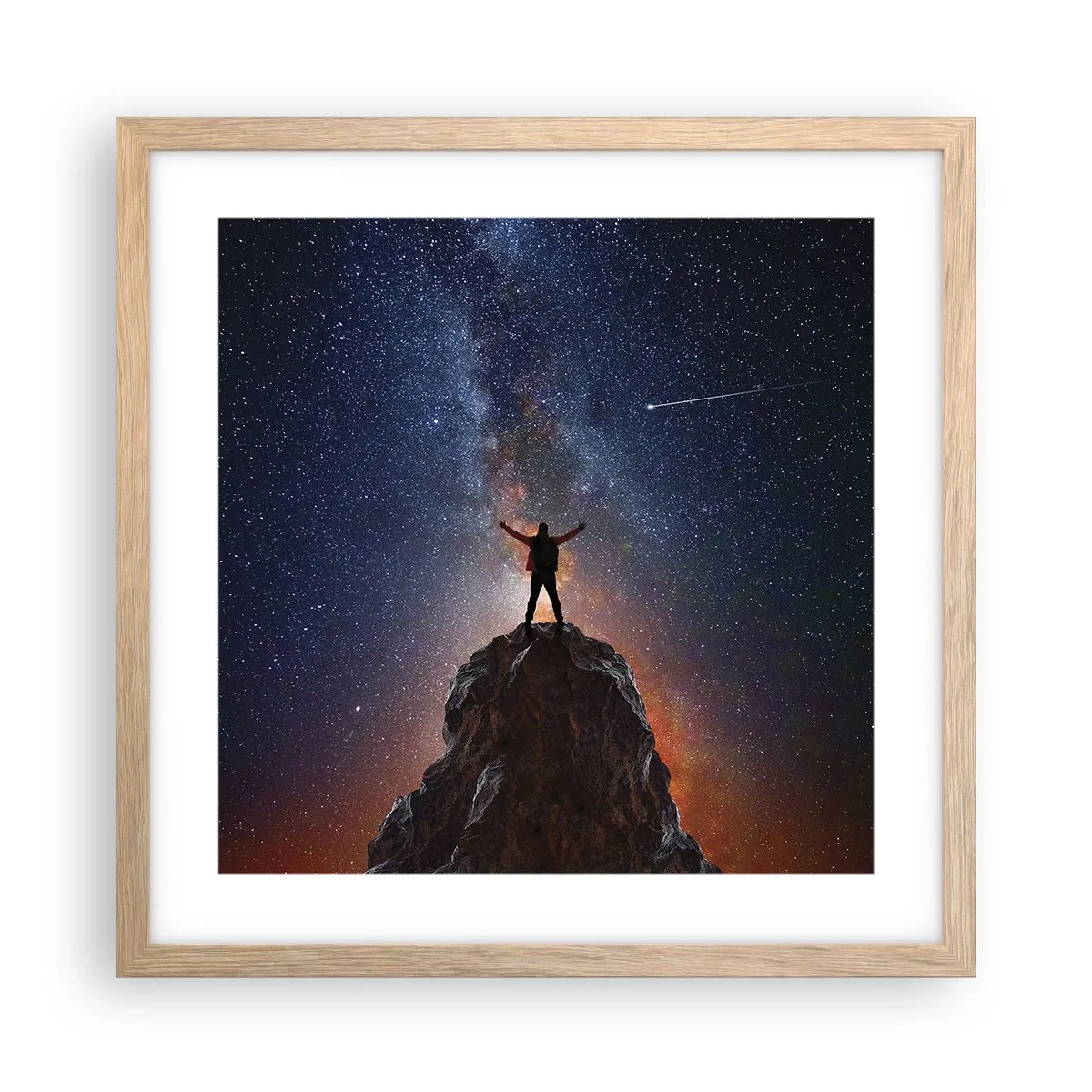 Poster în ramă de stejar deschis - Puterea este cu mine! - 40x40 cm