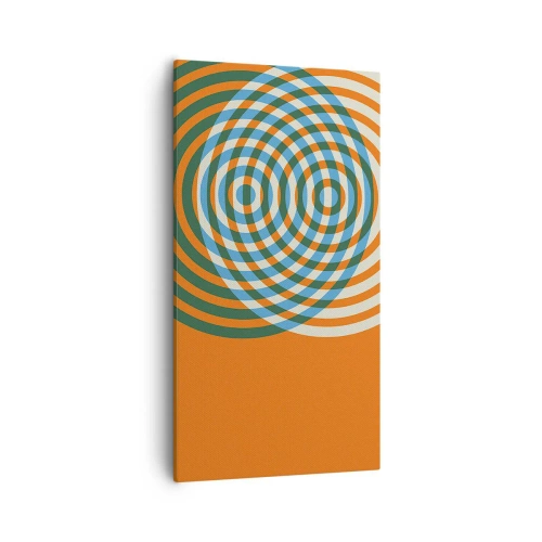 Tablou pe pânză - Variație circulară abstractă - 55x100 cm