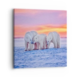 Tablou pe pânză - Căldura familiei este suficientă - 30x30 cm