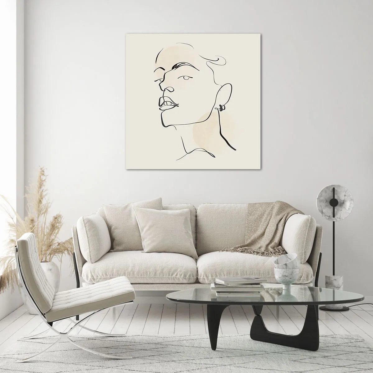 Tablou pe sticlă - O privire mândră - 50x50 cm