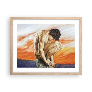 Poster în ramă de stejar deschis - Ascultându-se pe sine - 50x40 cm