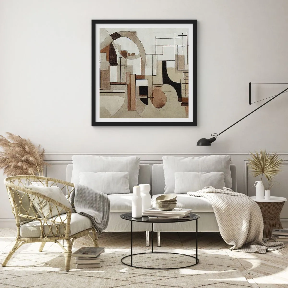 Poster în ramă neagră - Peisaj urban 2.0 - 50x50 cm