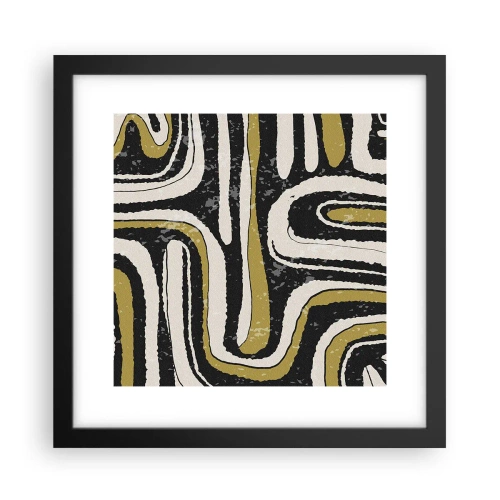 Poster în ramă neagră - Compoziție: pasaje și alei - 30x30 cm