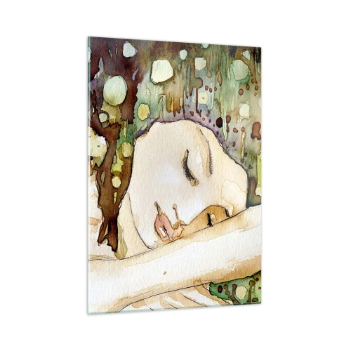 Tablou pe sticlă - Visul violet smarald - 50x70 cm