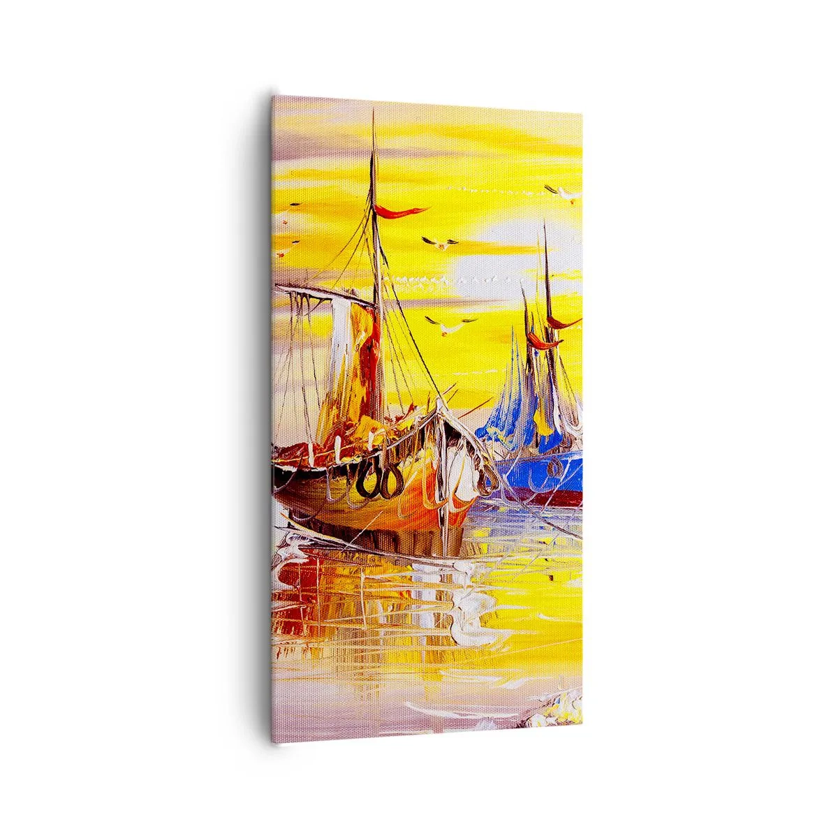 Tablou pe pânză - O binemeritată odihnă în port - 65x120 cm