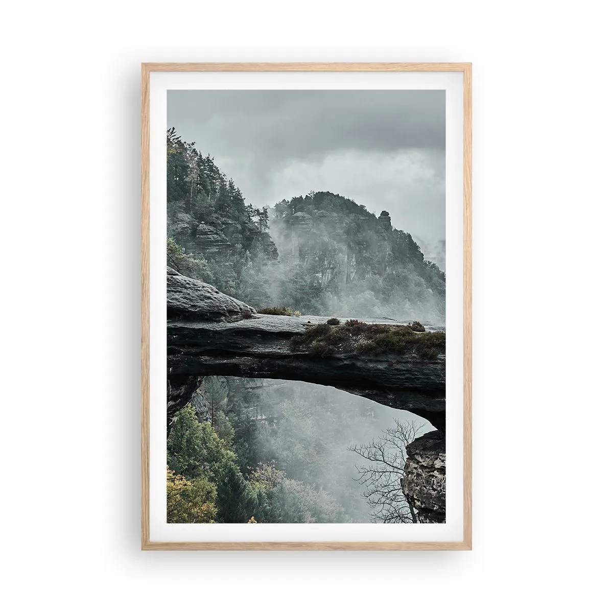 Poster în ramă de stejar deschis - Aventura este pe cale să înceapă - 61x91 cm