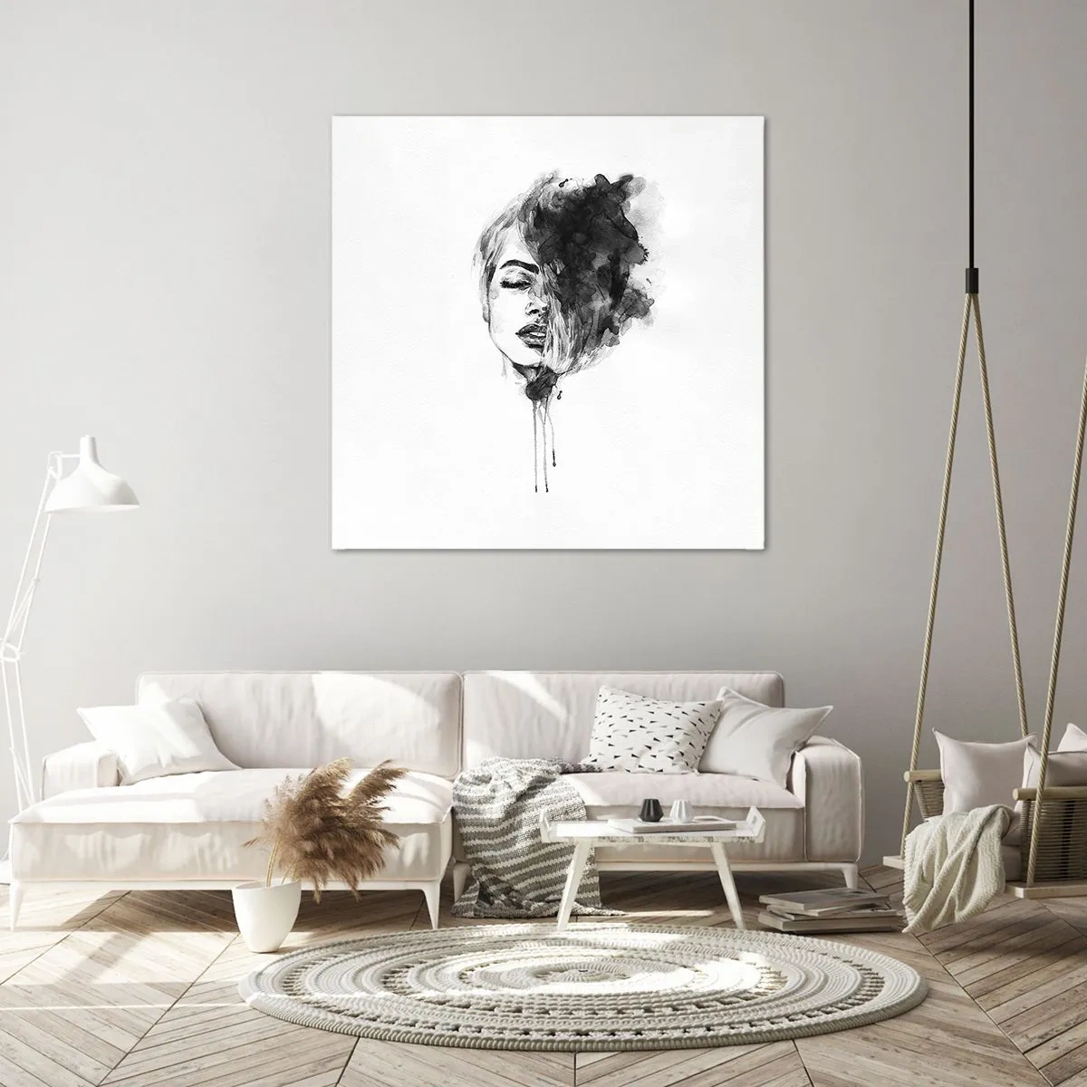 Tablou pe pânză - La ce visează frumoasa - 30x30 cm