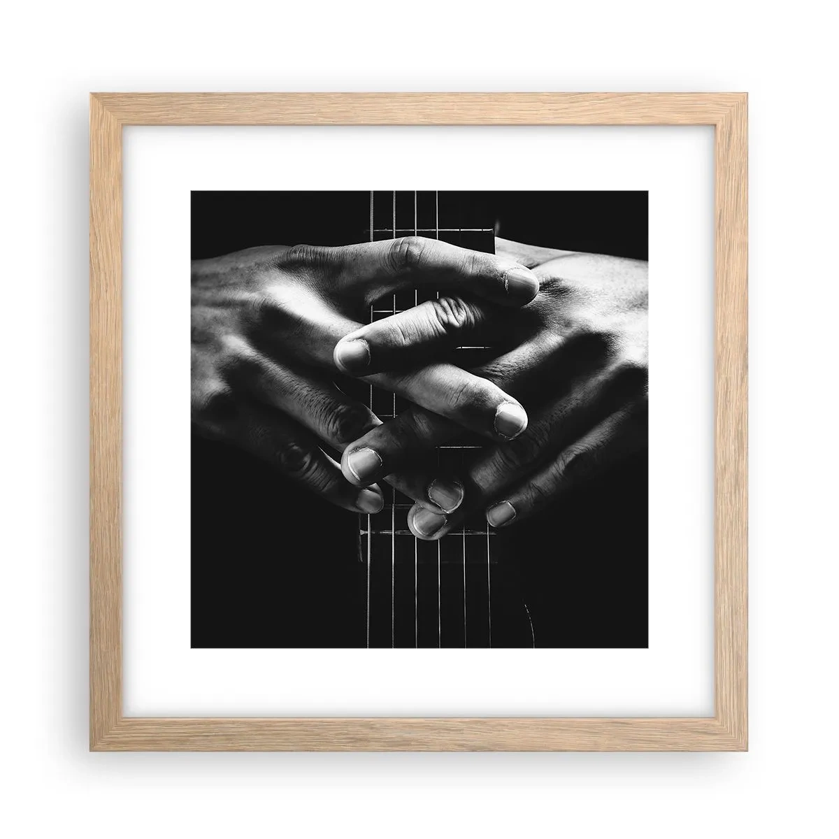 Poster în ramă de stejar deschis - Rugăciunea artistului - 30x30 cm