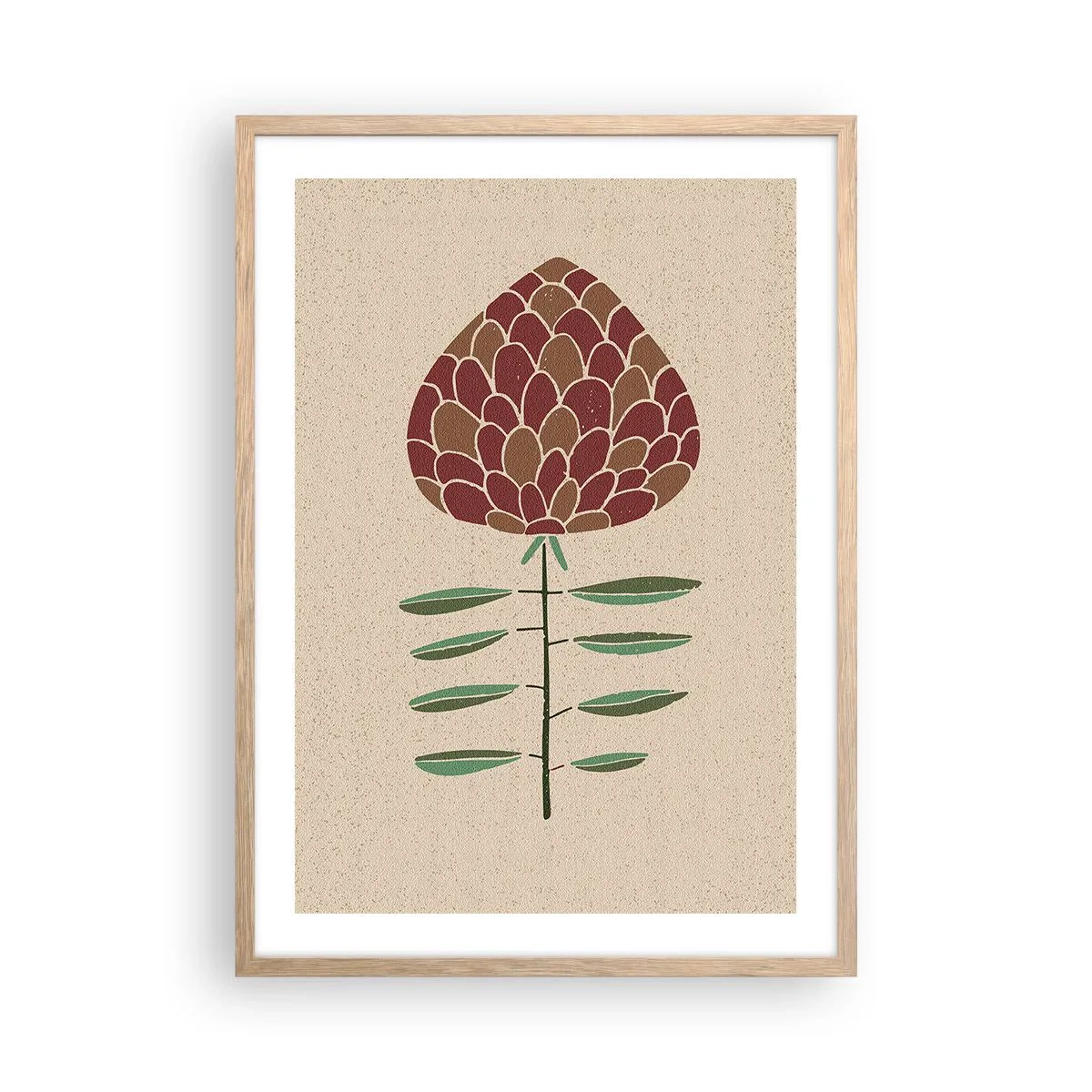 Poster în ramă de stejar deschis - Deliciu pentru veveriță - 50x70 cm