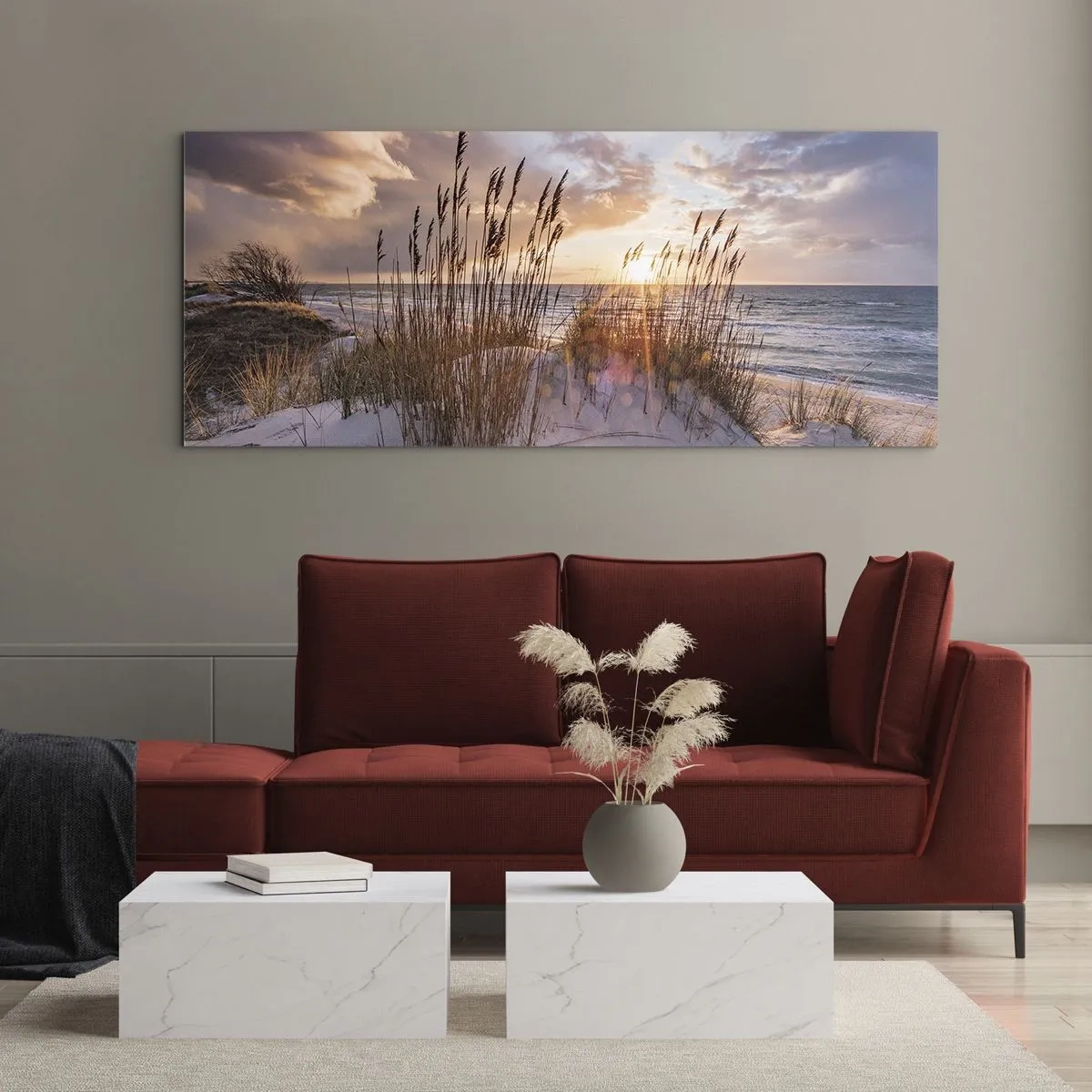 Tablou pe sticlă - Adio soare și vânt - 120x50 cm