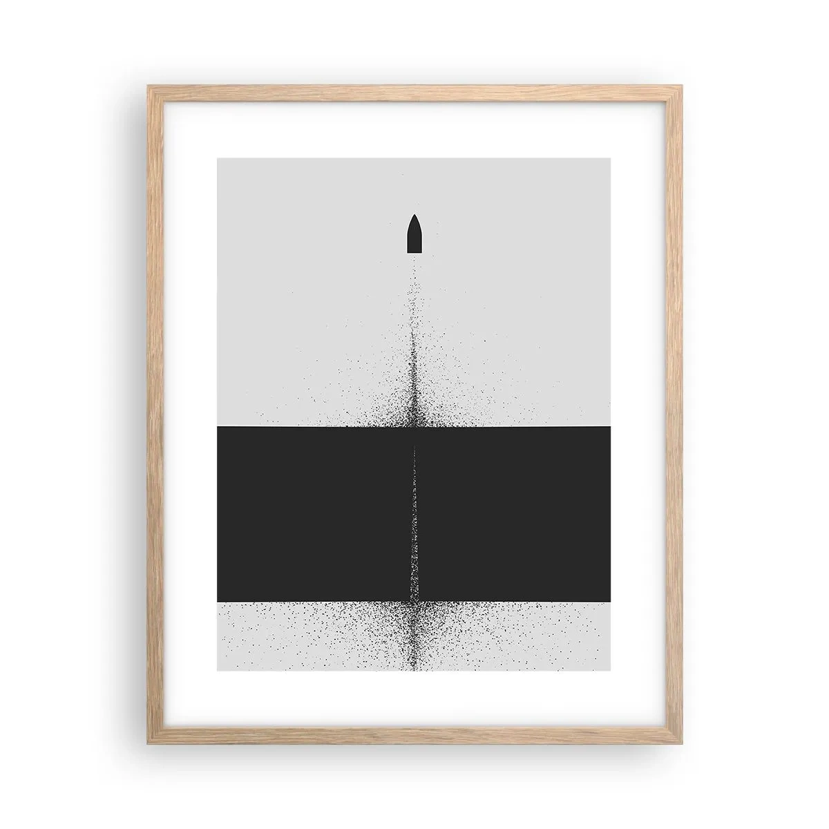 Poster în ramă de stejar deschis - Direct la țintă - 40x50 cm