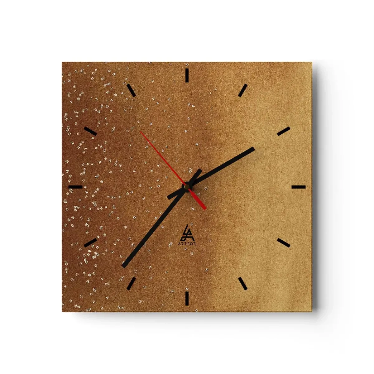 Ceas de perete - Ceas pe sticlă - Nașterea luminii - 30x30 cm