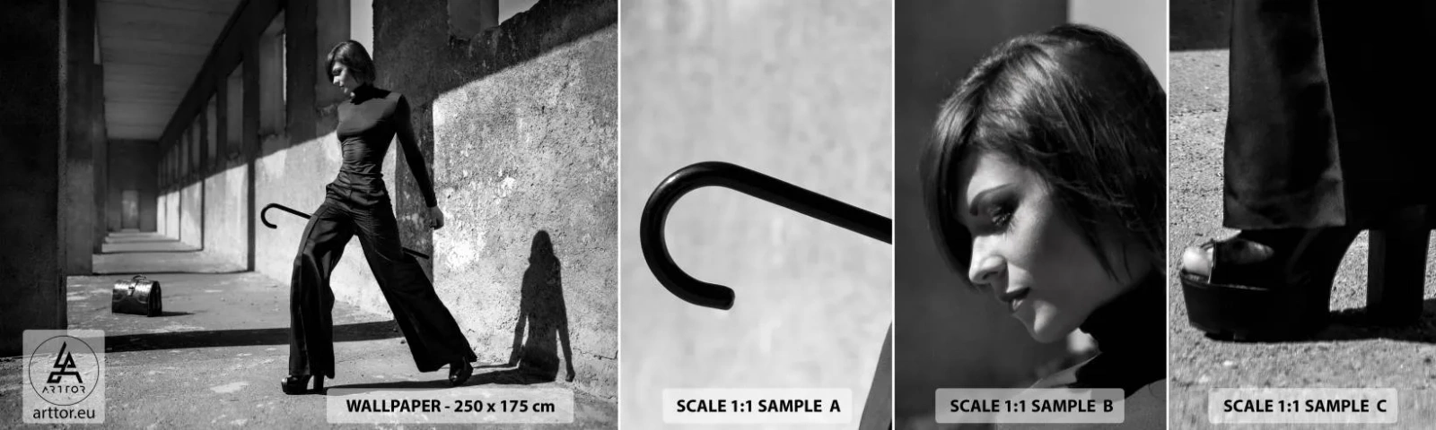 Mostră tapet autocolant Deluxe Sticker - Eleganță urbană - Femeie, Modă, Model - 100x30 cm