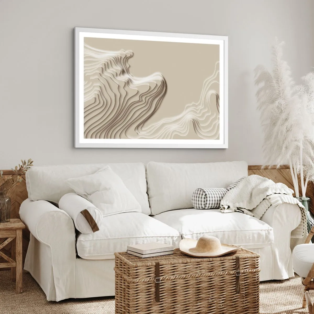 Poster în ramă albă - Topografia artei - 50x40 cm