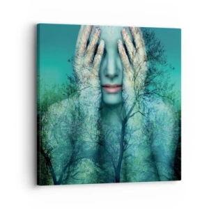 Tablou pe pânză - Scufundată în albastru - 30x30 cm