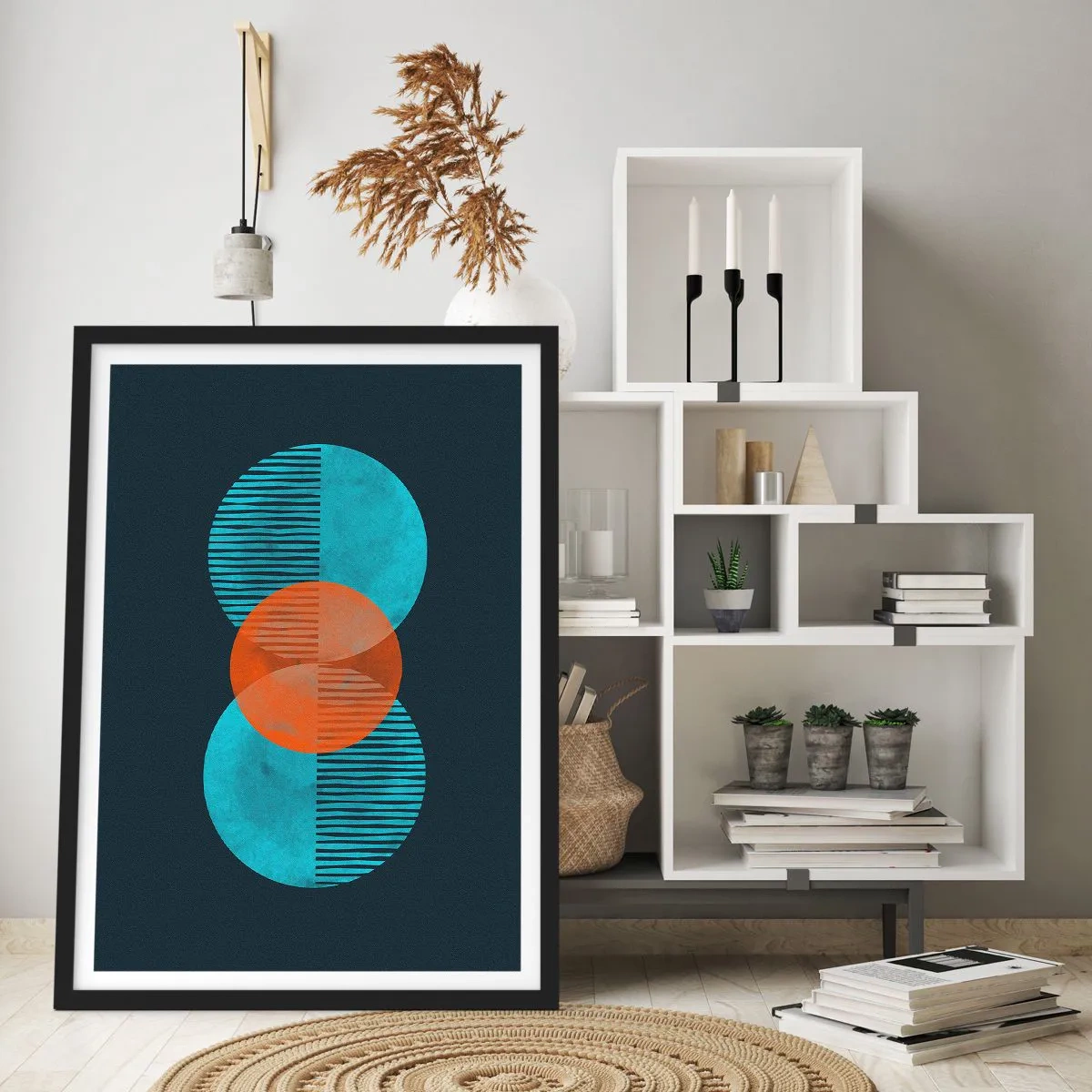 Poster în ramă neagră - Compoziție simetrică - 61x91 cm
