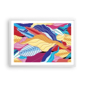 Poster în ramă albă - O dezordine colorată - 70x50 cm