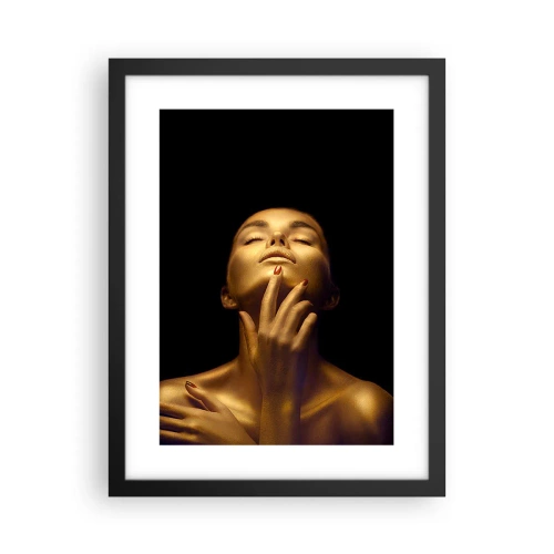 Poster în ramă neagră - Ca mătasea aurie - 30x40 cm