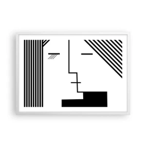 Poster în ramă albă - Doar un sărut - 70x50 cm