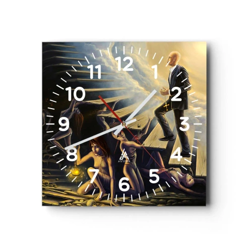 Ceas de perete - Ceas pe sticlă - O călătorie dantescă spre lumină - 30x30 cm