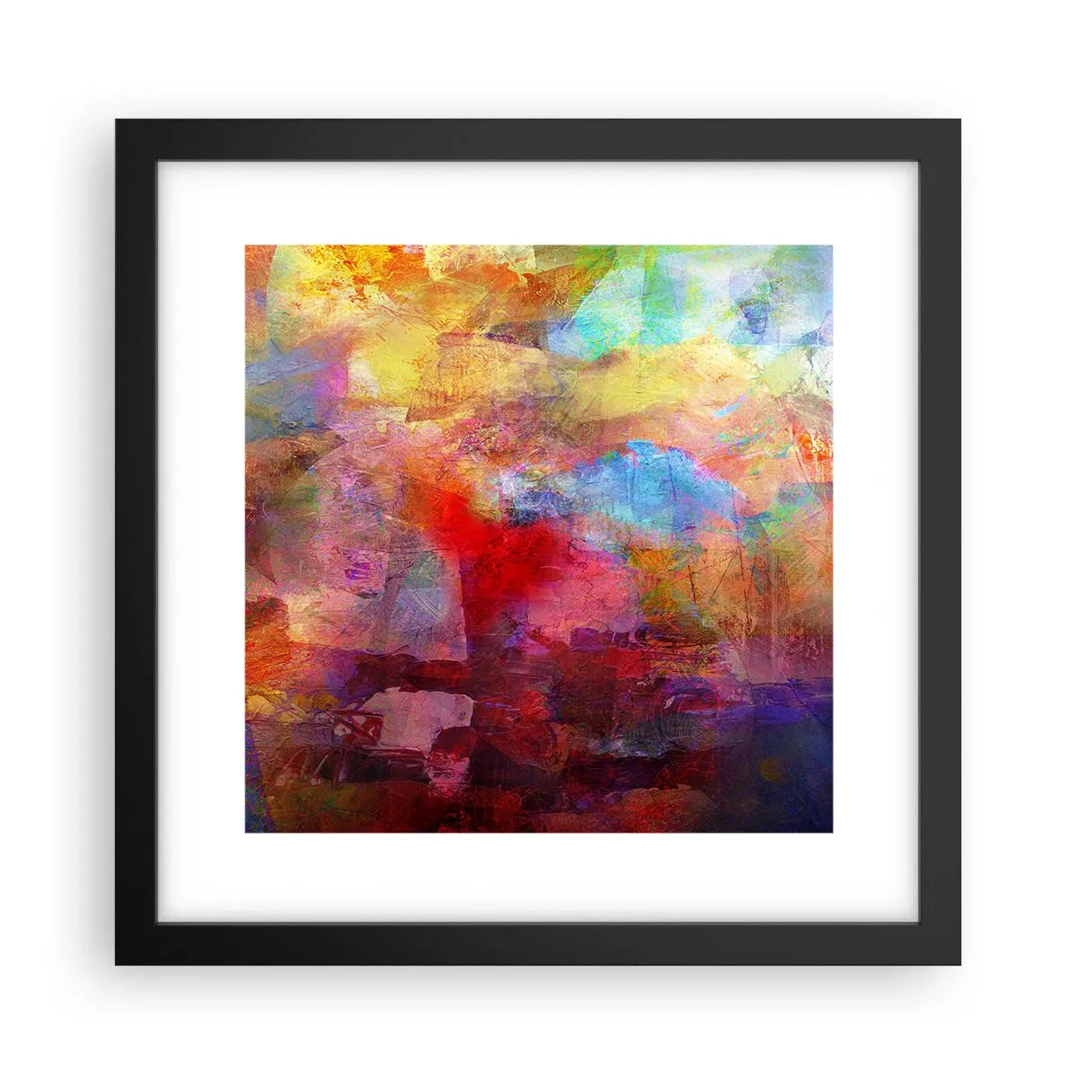 Poster în ramă neagră - O privire în interiorul curcubeului - 30x30 cm